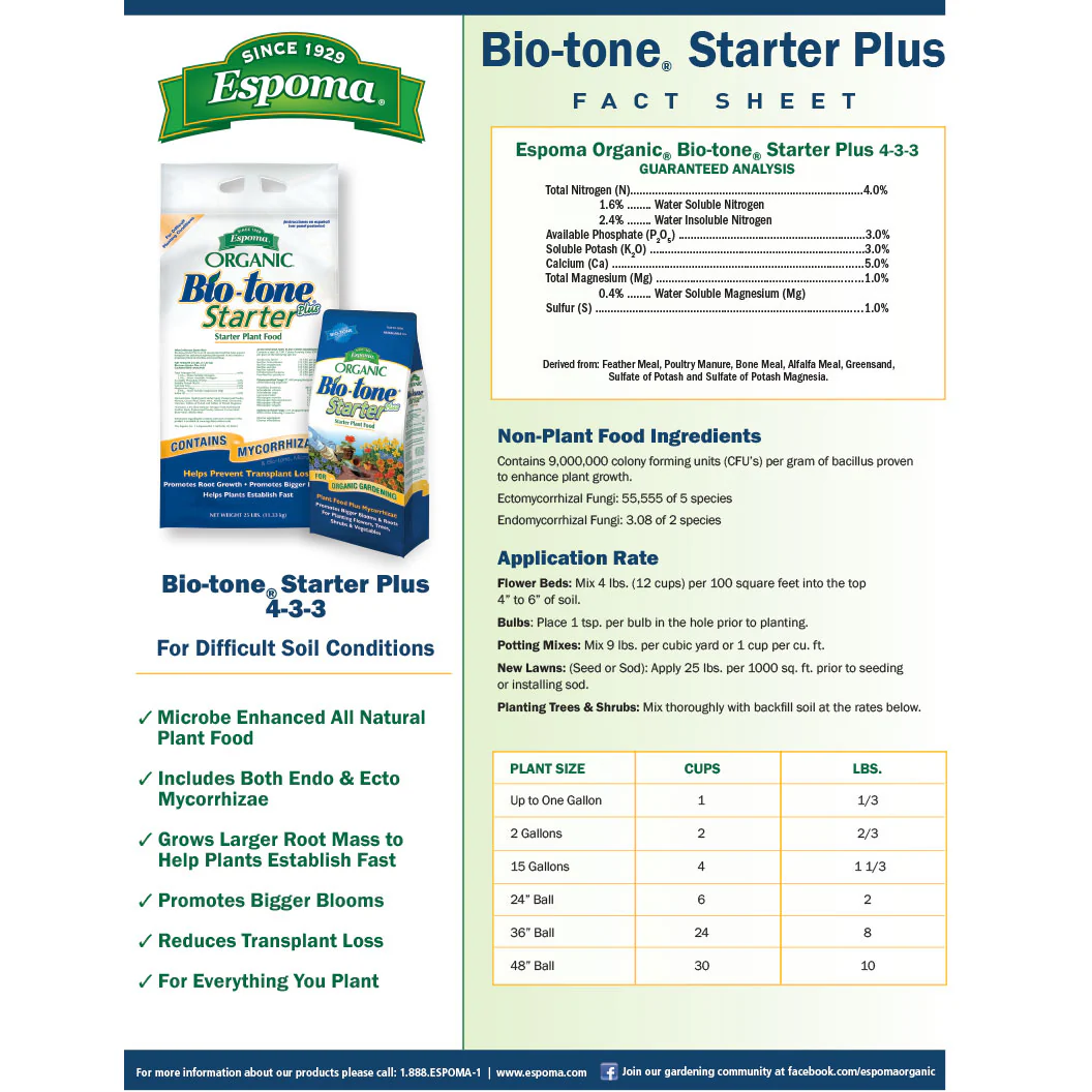 Espoma Bio-ToneĀ® Starter Plus Organic Fertilizer - Image 3